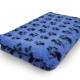Vetbed tæppe i koboltblå med poter