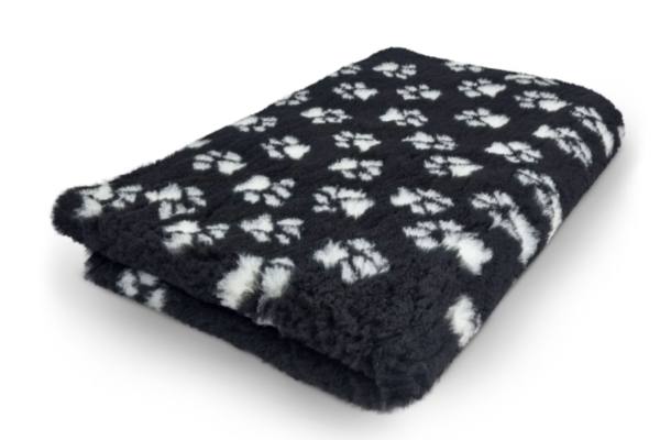Vetbed tæppe sort med poter