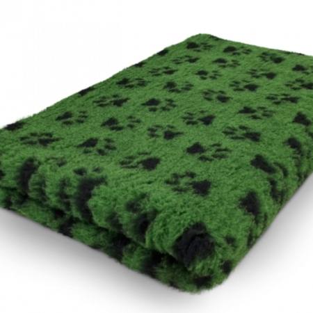 Vetbed tæppe grøn med poter