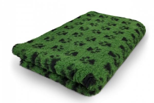 Vetbed tæppe grøn med poter